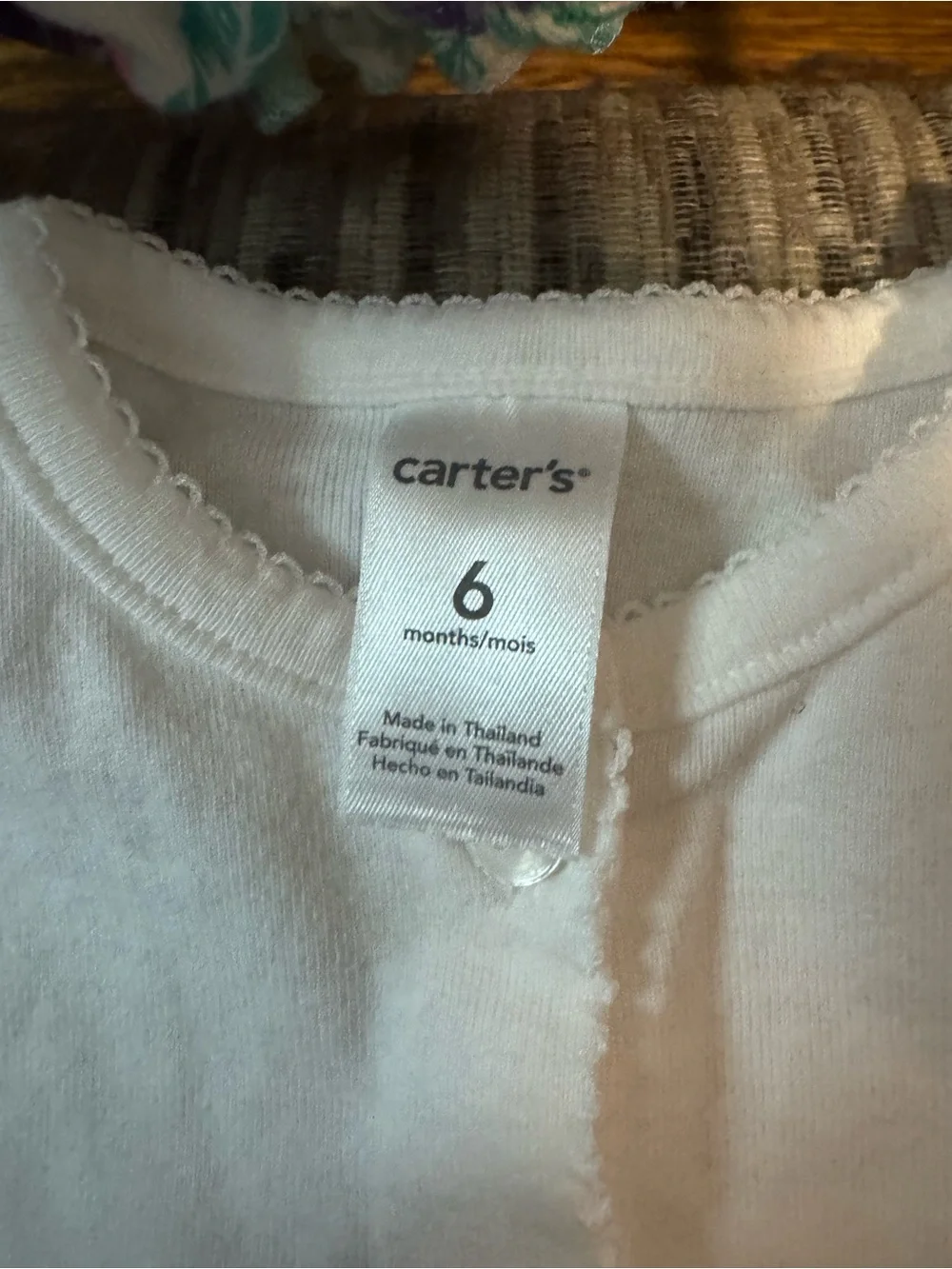 Carter's White Baby Onesie lot of 2 tropical vibe 6-9 months items